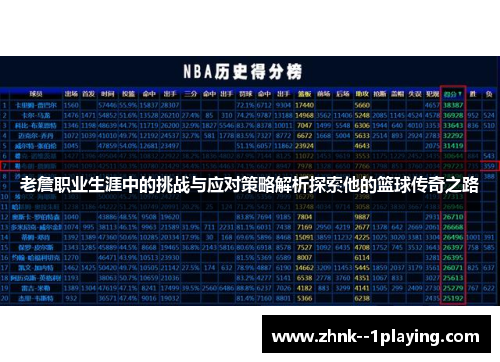 老詹职业生涯中的挑战与应对策略解析探索他的篮球传奇之路